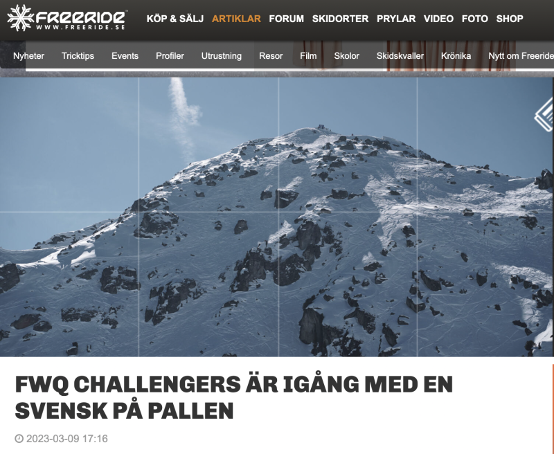 FWQ CHALLENGERS R IGNG MED EN SVENSK P PALLEN