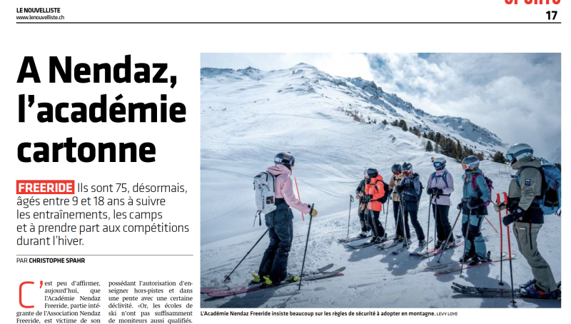 A Nendaz, l'acadmie cartonne