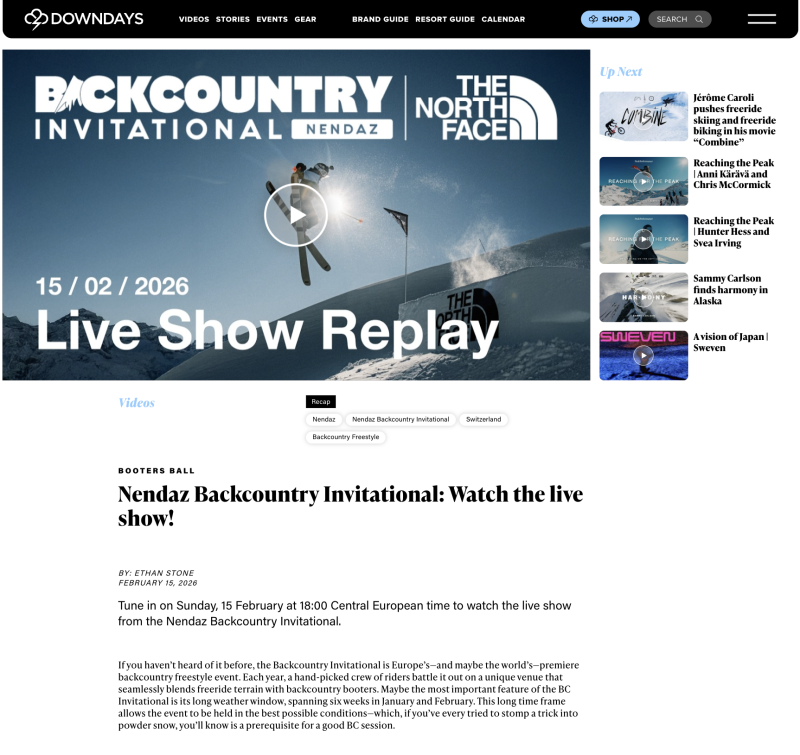 Nendaz Backcountry Invitational: Watch the live show!