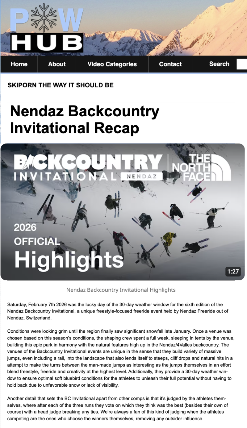 Nendaz Backcountry Invitational Recap