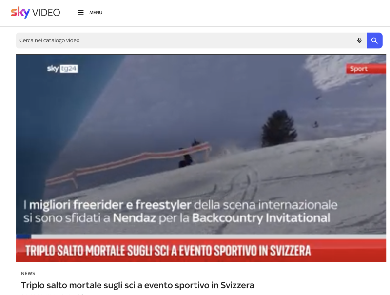 Triplo salto mortale sugli sci a evento sportivo in Svizzera