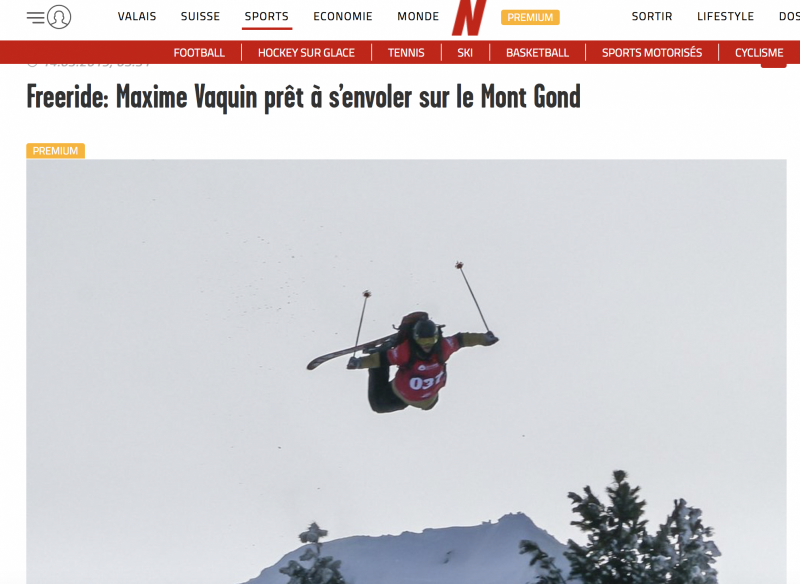 Freeride: Maxime Vaquin prt  senvoler sur le Mont Gond