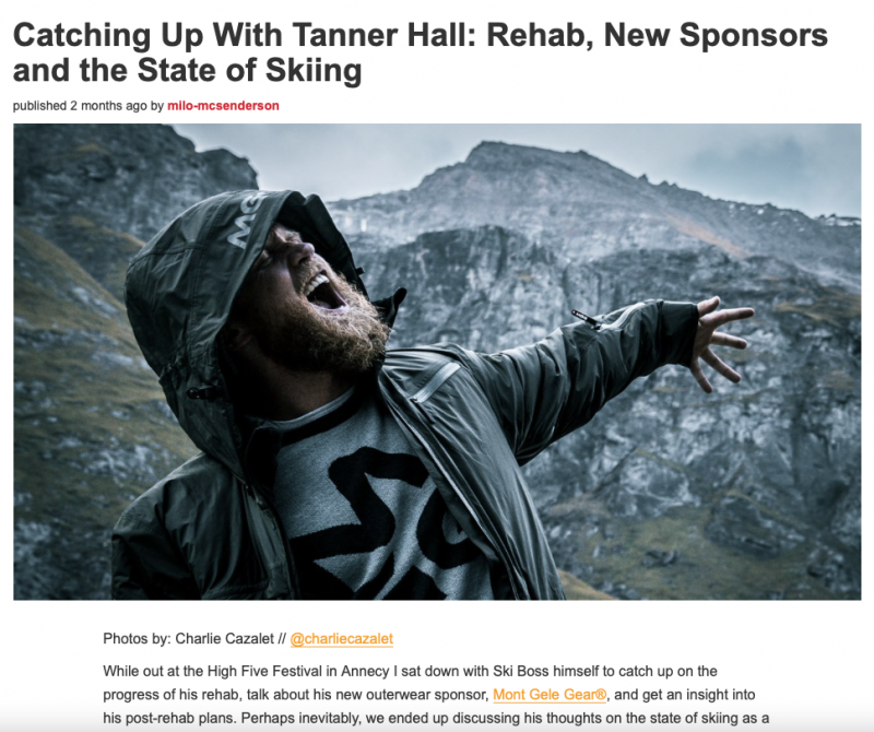 Catching Up With Tanner Hall: Rehab, New Sponsors and the State of Skiing